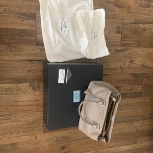 Beautiful gray Prada purse